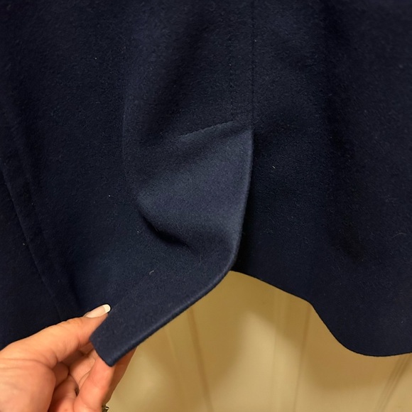 Michael Kors Double Breasted Wool Blend Navy Peacoat Sz M - Picture 7 of 13